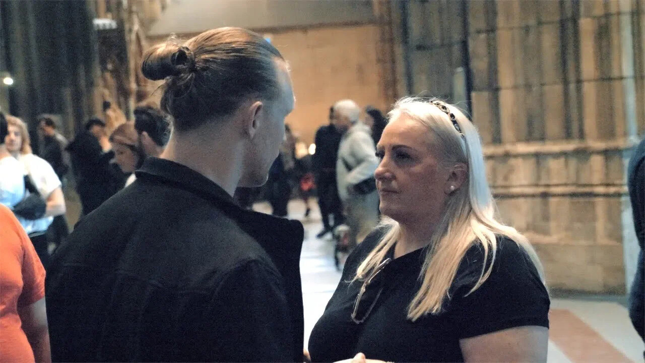 Her feet got stuck to the floor in a Catholic Cathedral!!!