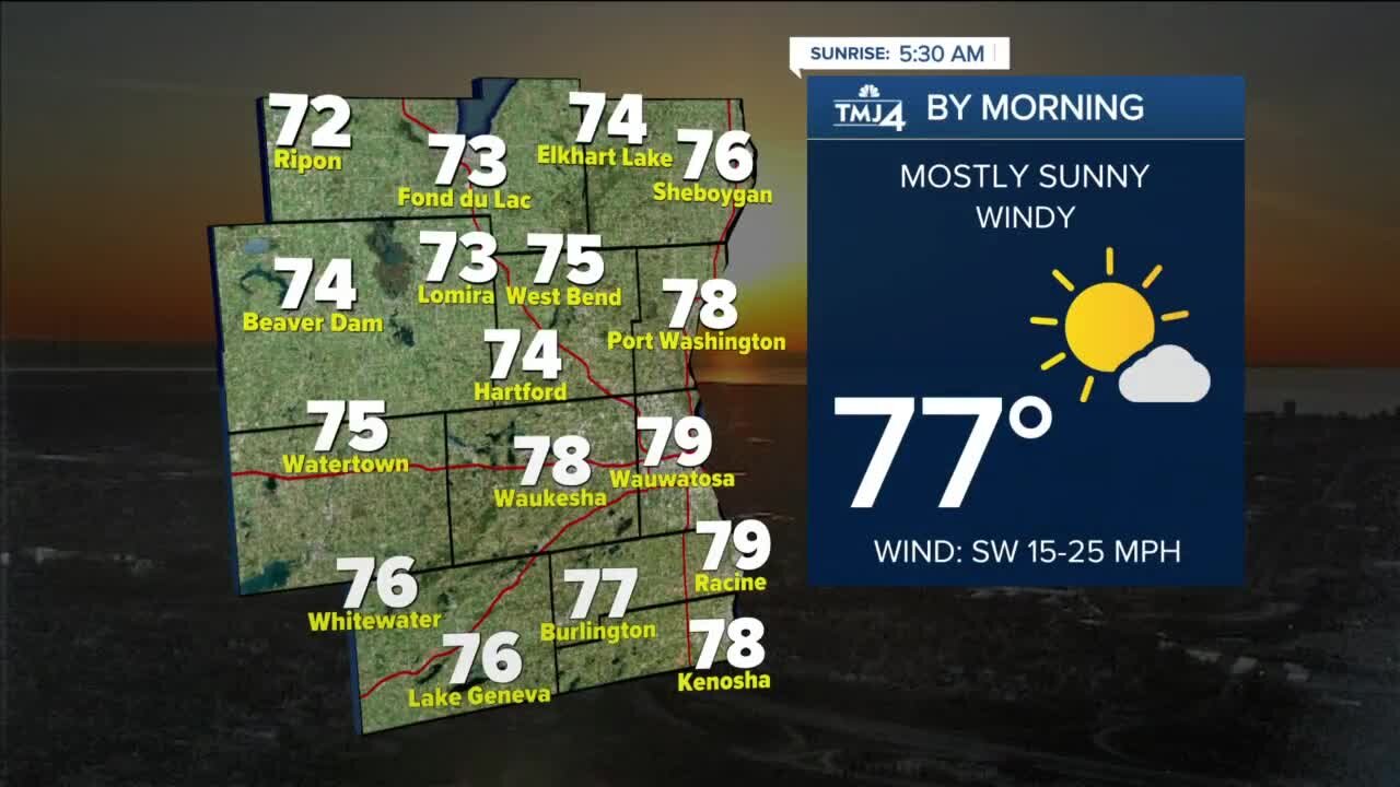 Southeast Wisconsin weather: Morning shower, highs in the 80s Wednesday