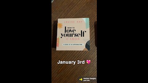 January 3rd oracle card: positive thoughts
