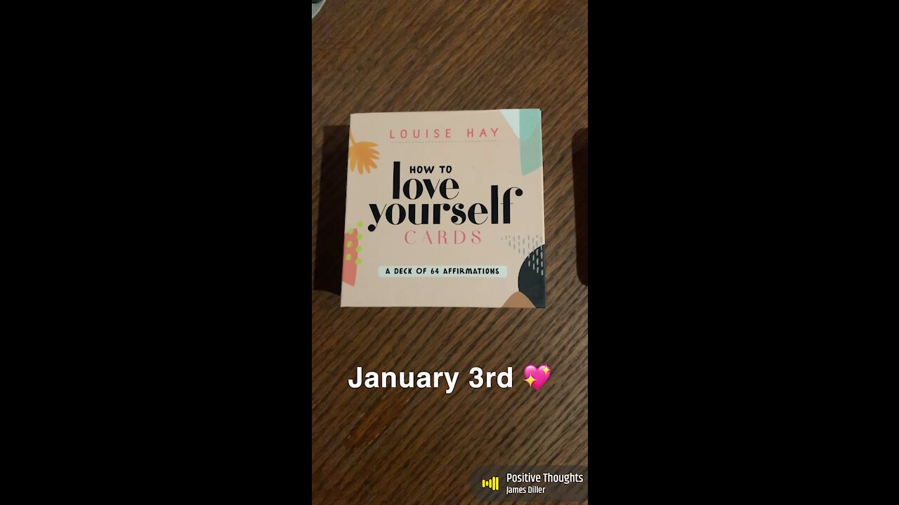 January 3rd oracle card: positive thoughts