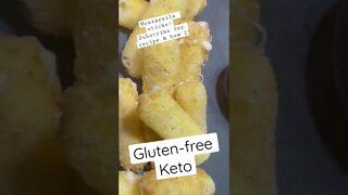 Gluten-free Mozzarella stix keto friendly! Subscribe for how too. #glutenfree #keto #chef #love