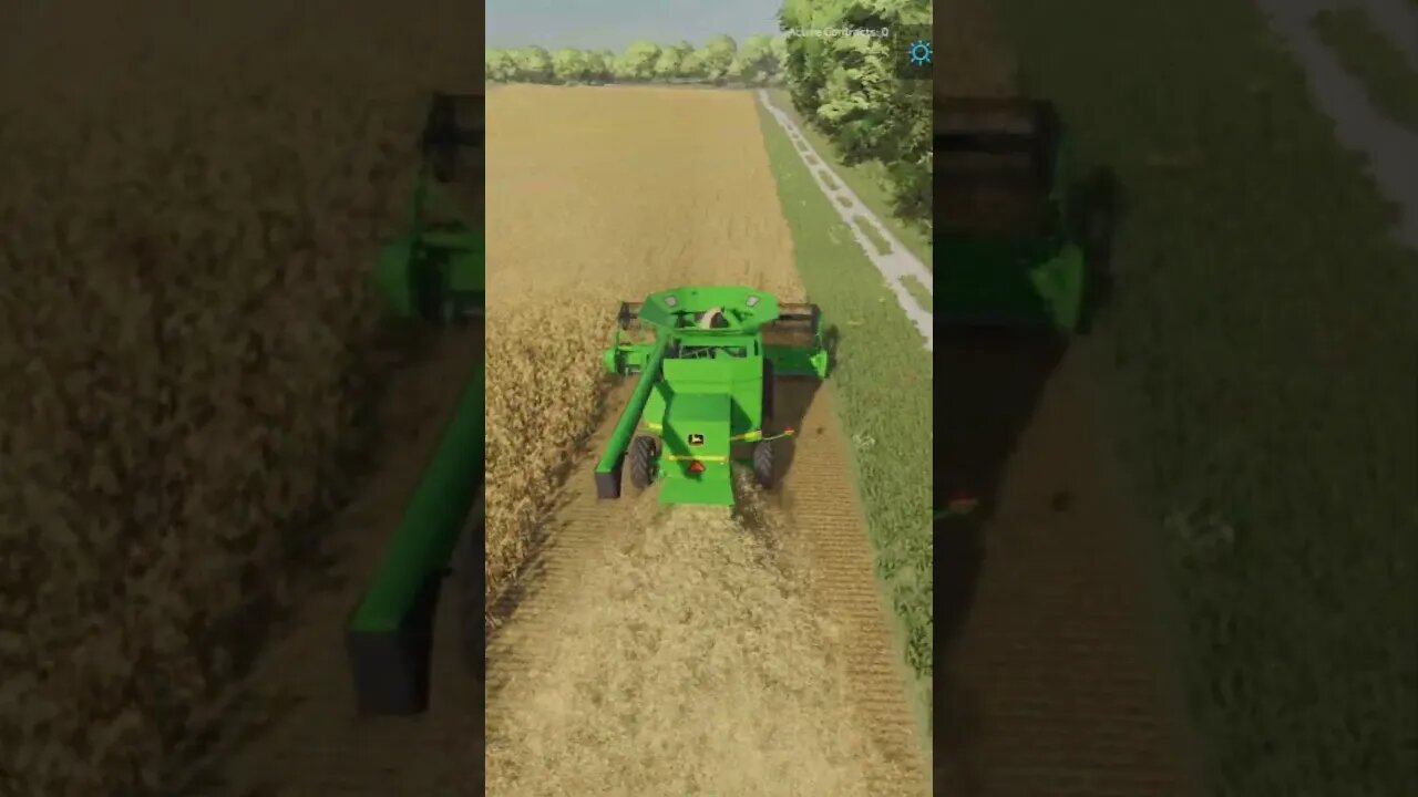 Harvesting The New Field Bloomfield FS22 #shorts