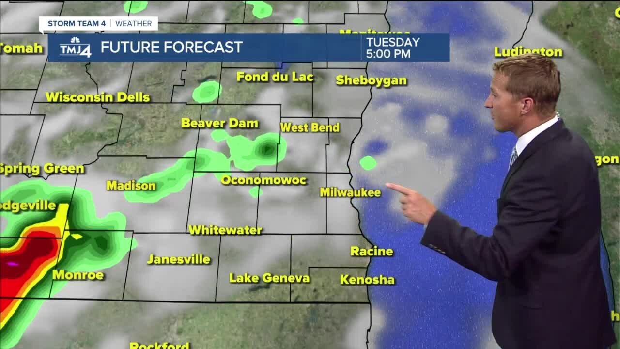 Storms possible, muggy weather in store for Monday