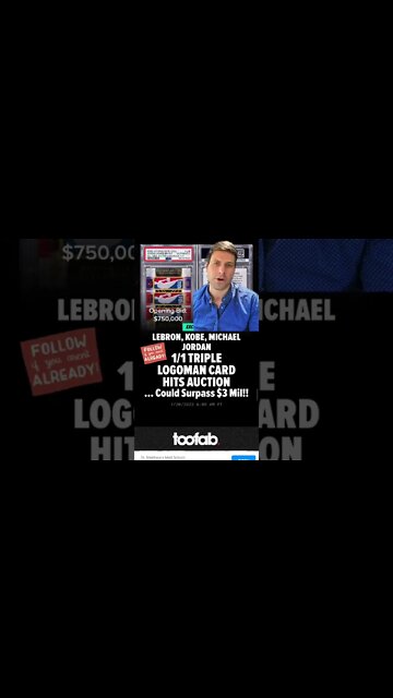$3m Triple Logoman Card?! #mj #lebron & #kobe Patch Card on Auction!!