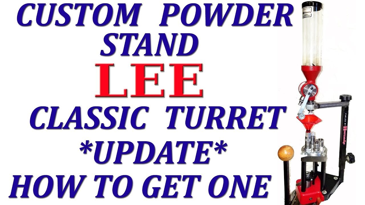 Custom drum powder stand for Lee Classic Turret. (Production Stopped) for reference only