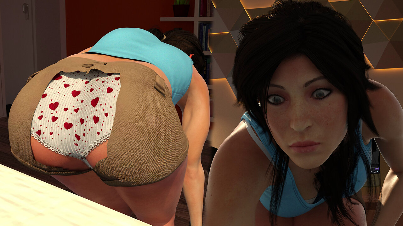 Lara Splits her Shorts