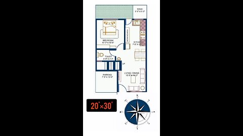 20 by 30 house plan, 20×30 hiuse design