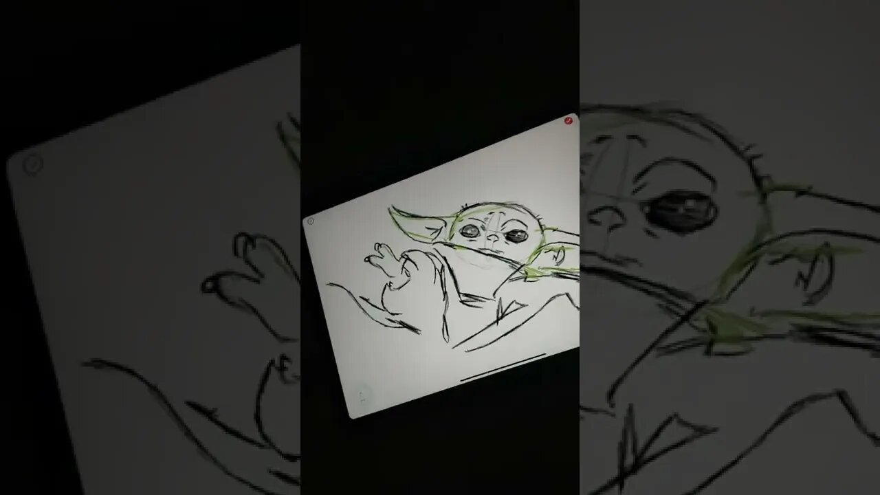 How to Draw Baby Yoda? 🛸 - Daily Art nr.168🖌️