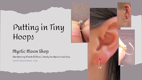 How To Put In And Take Out Tiny Hoop Earrings Mystic Moon Shop