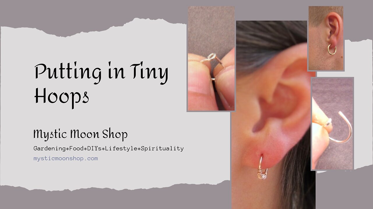 How To Put In And Take Out Tiny Hoop Earrings Mystic Moon Shop