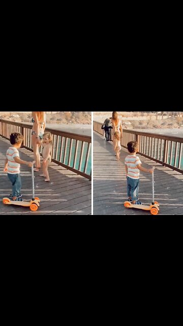 Little Boy Literally Falls In Love At First Sight