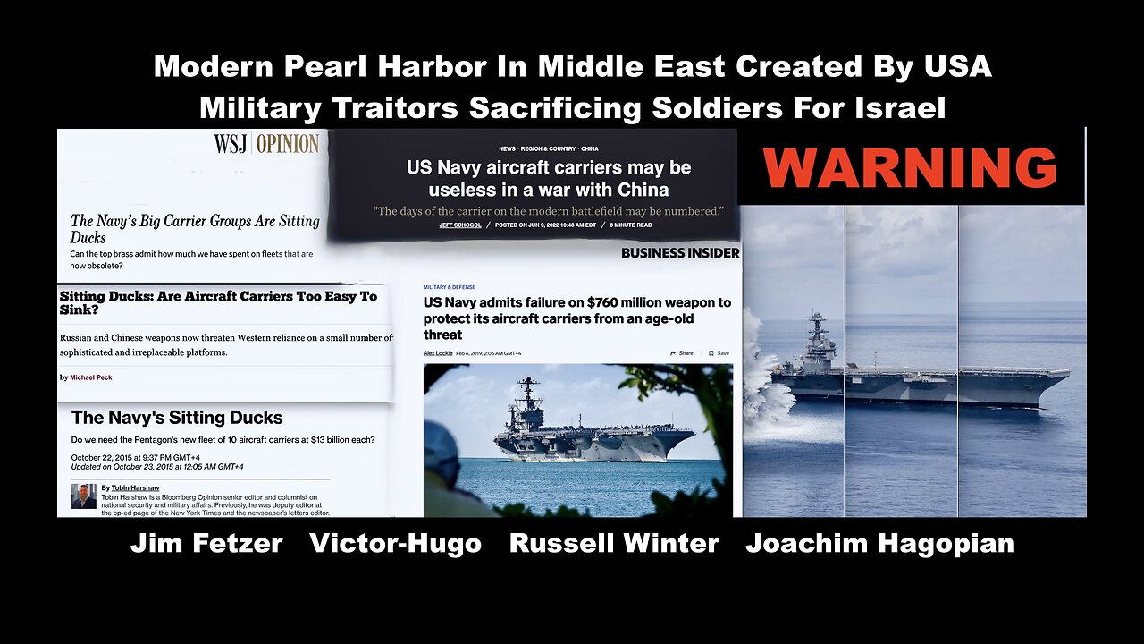 Modern Pearl Harbor In Middle East Created By USA Military Traitors Sacrificing Soldiers For Israel