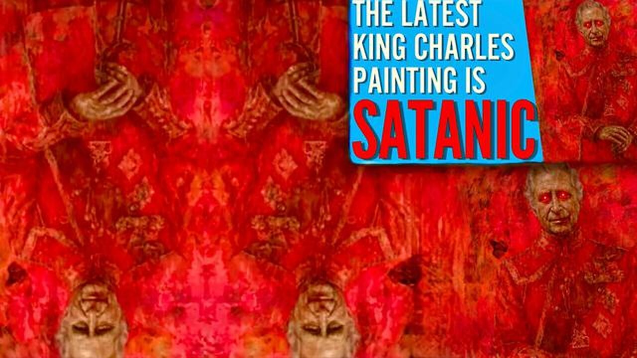 Satanic King Charles Portrait Filled With Demons Artist Infuses Subliminal Evil Entities In Artwork