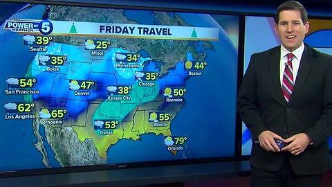 Traveling for the holidays? Here's a look at your forecast