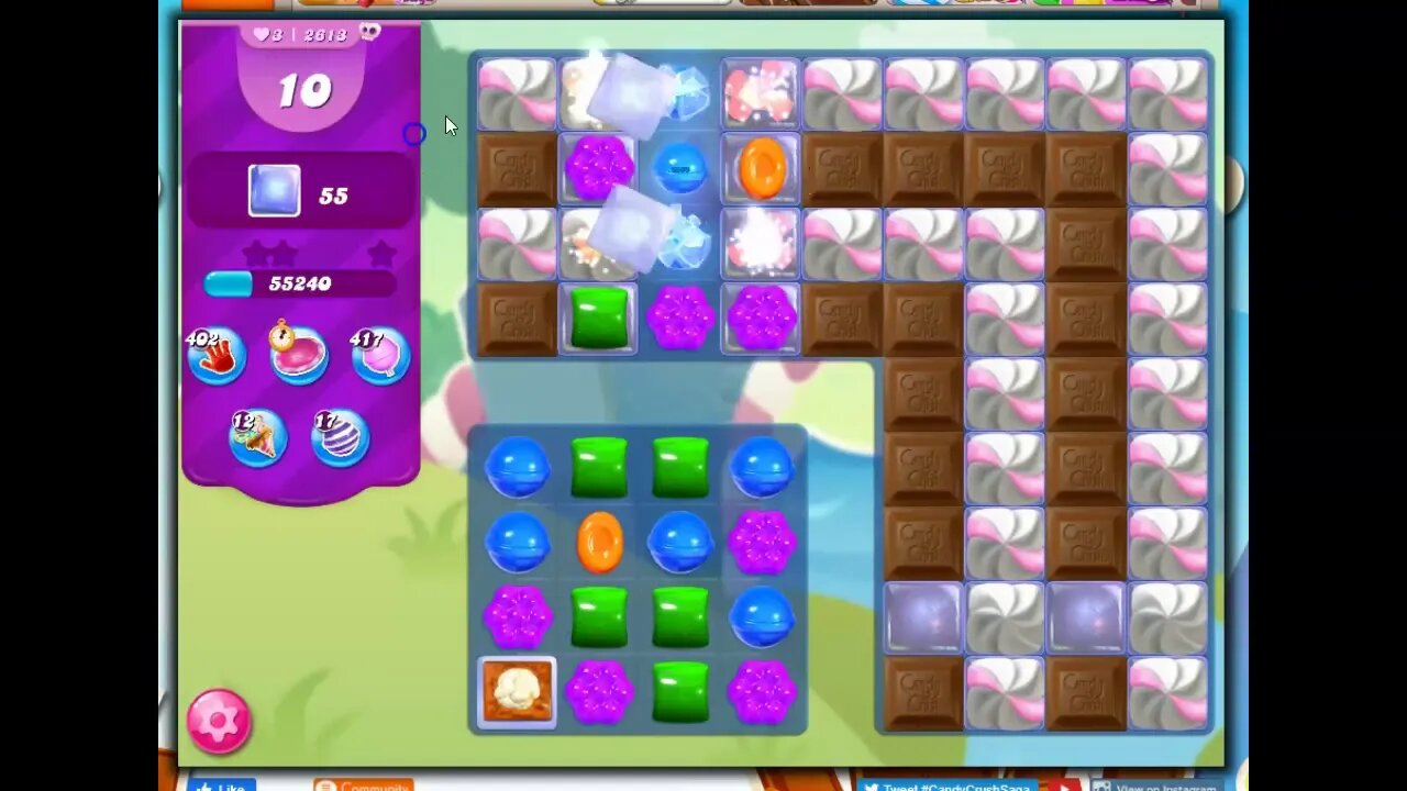Candy Crush Level 2613 Talkthrough, 30 Moves 0 Boosters