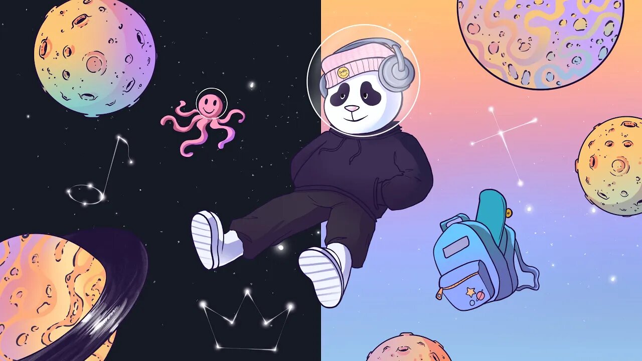 BIBLE & BEATS "Skate Panda In Space" 🛹🐼🪐🚀 - Christian Lofi Beats to study relax pray sleep 📖🎧☄️🛰