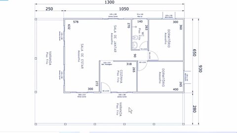 planta baixa 13 x9,30