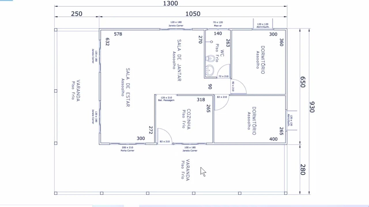 planta baixa 13 x9,30