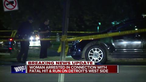 Woman arrested in connection with fatal hit and run on Detroit's west side