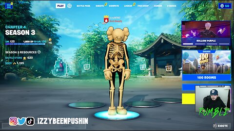 Fortnite "100 ROOMS" Escape room - How you doing chat, come chop it up with me ! (request music)