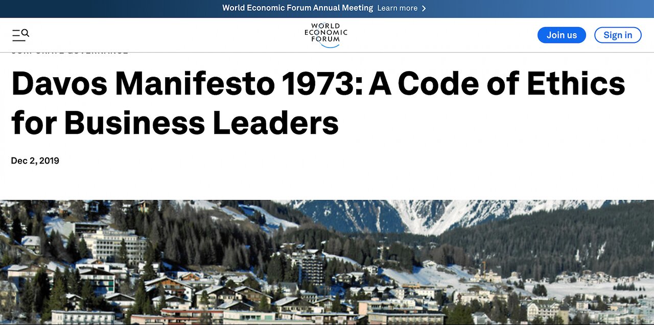 Davos Manifesto 1973