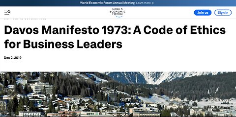 Davos Manifesto 1973