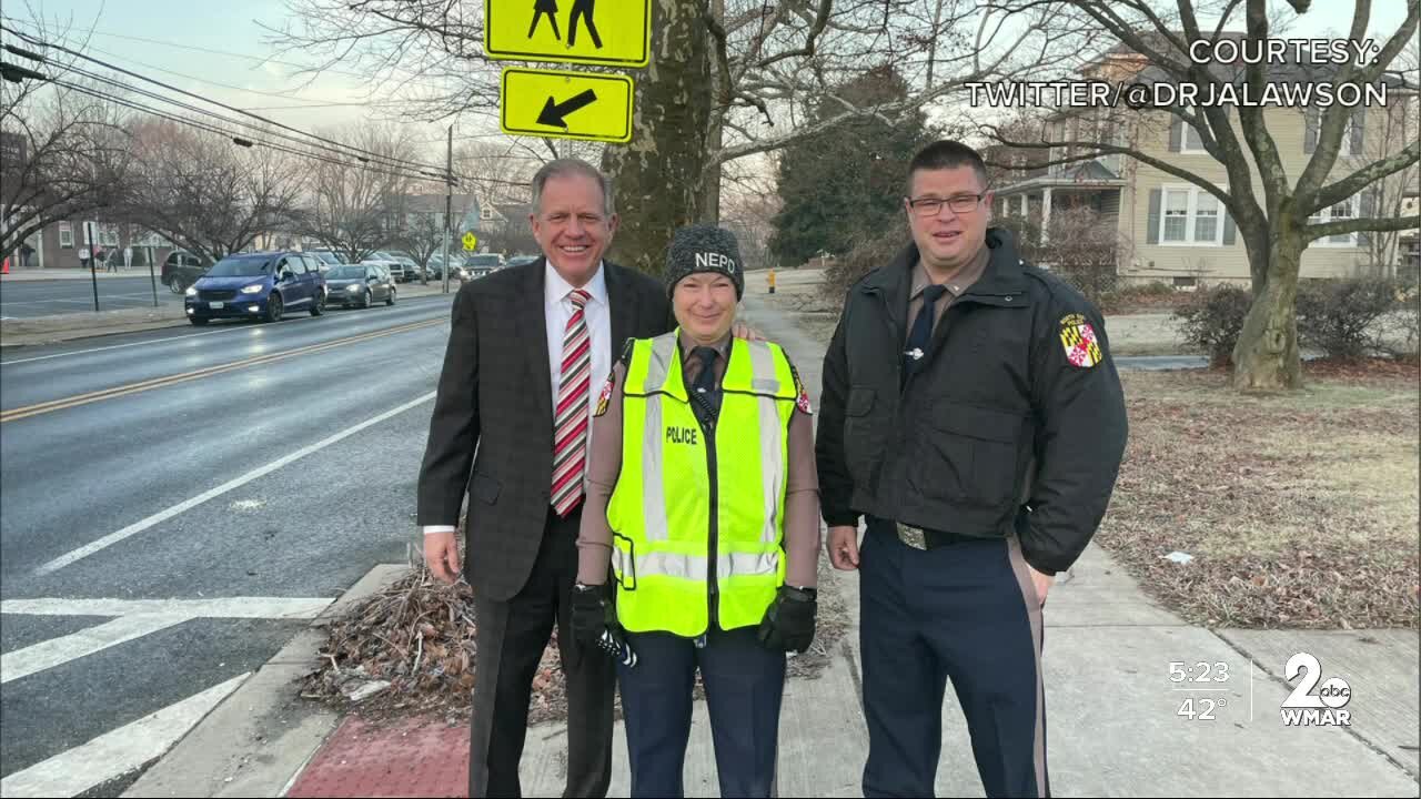 Life-saving crossing guard honored on Tuesday