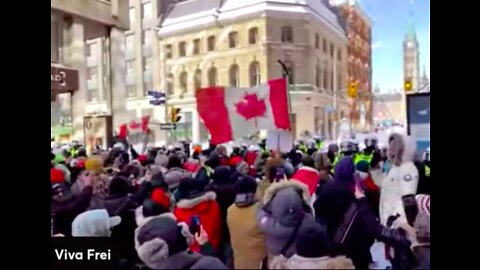 Canada truckers for freedom singing anthem