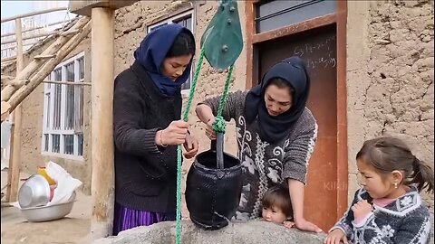 The weather in our village is getting warmer: We cooked fish today