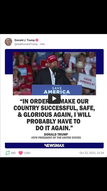 Donald J Trump TS post Oct 22, 2022, 22:34