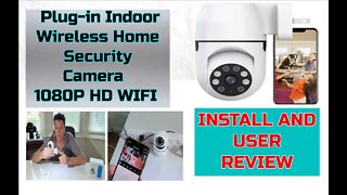 Plug-in Indoor Wireless Security Camera - Covers 3 Doors at once -1080P Free App - Night Vision