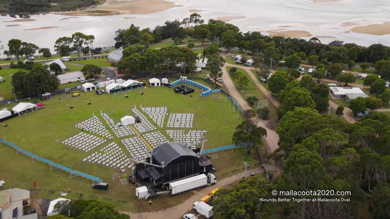 Mallacoota Concert 30 Jan 2021 Setting Up Drone Video