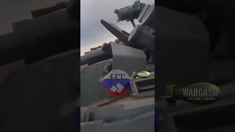 Russian infantry fighting vehicle in anti-tank missile near miss