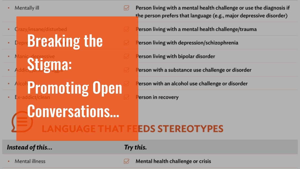 Breaking the Stigma: Promoting Open Conversations About Mental Health Can Be Fun For Anyone