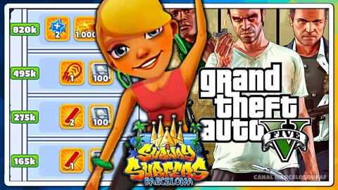 Subway Surfers Barcelona 2022 | Preço do GTA V no PS5 e Xbox Series | Recorde com Tasha Gym