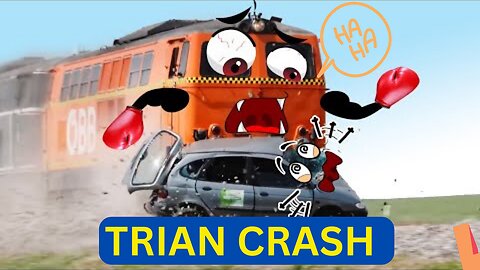 Train Crash | Monster Trains Crush Cars on Railroad