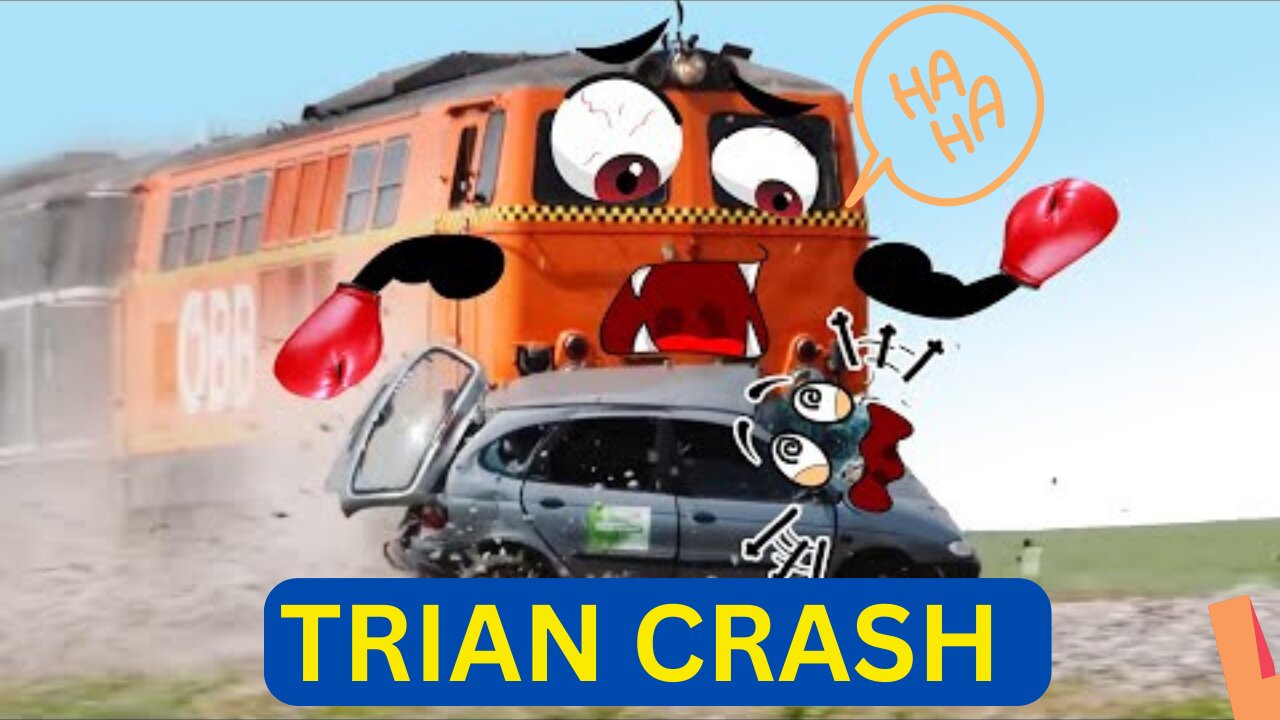 Train Crash | Monster Trains Crush Cars on Railroad