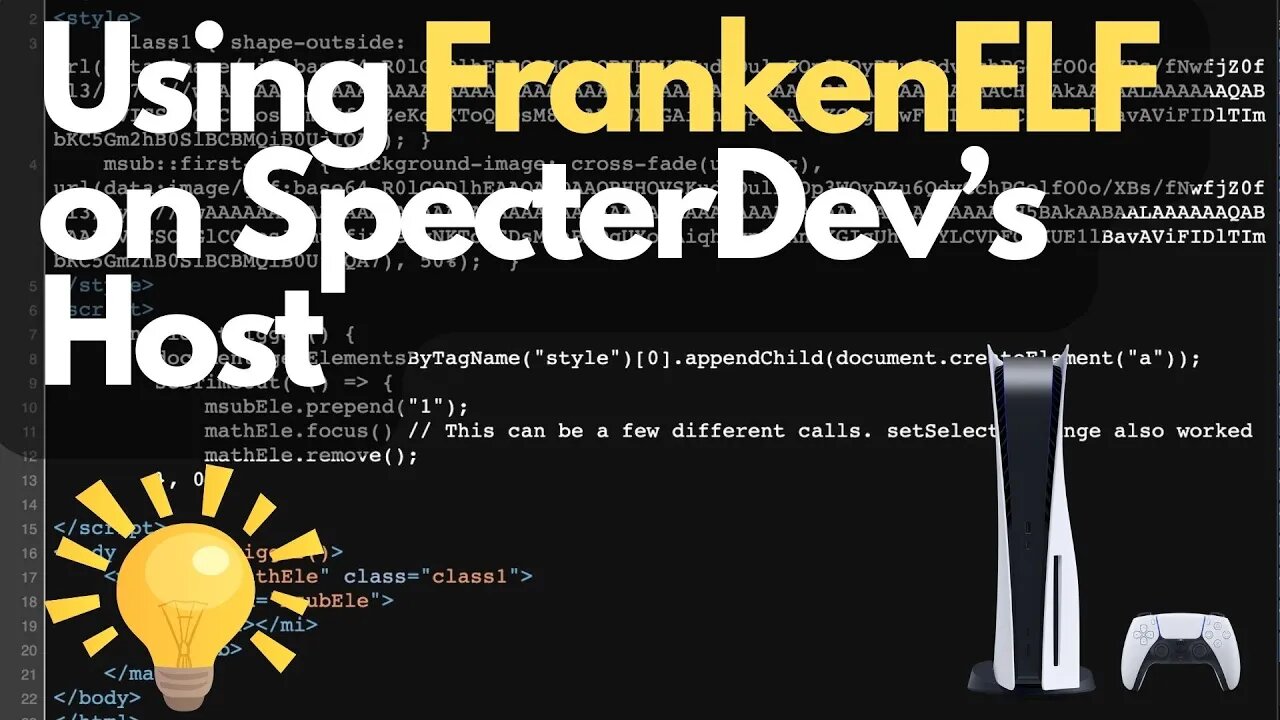Using frankenELF on SpecterDev's PS5 Host