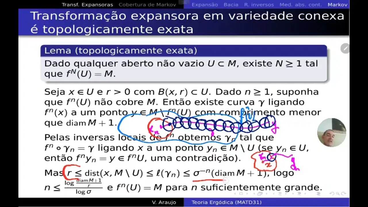 Teoria Ergódica: Exatidão topológica, ergodicidade e unicidade da medida absolutamente contínua.