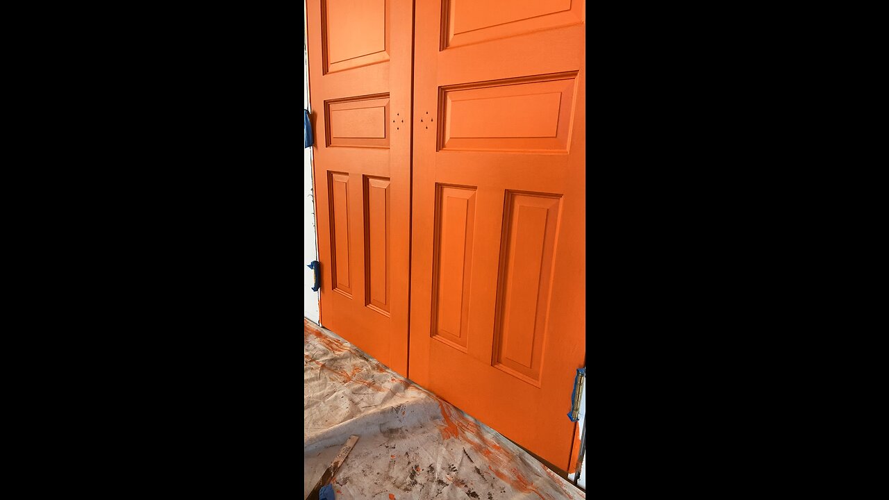 Painting a pine door to look like mahogany