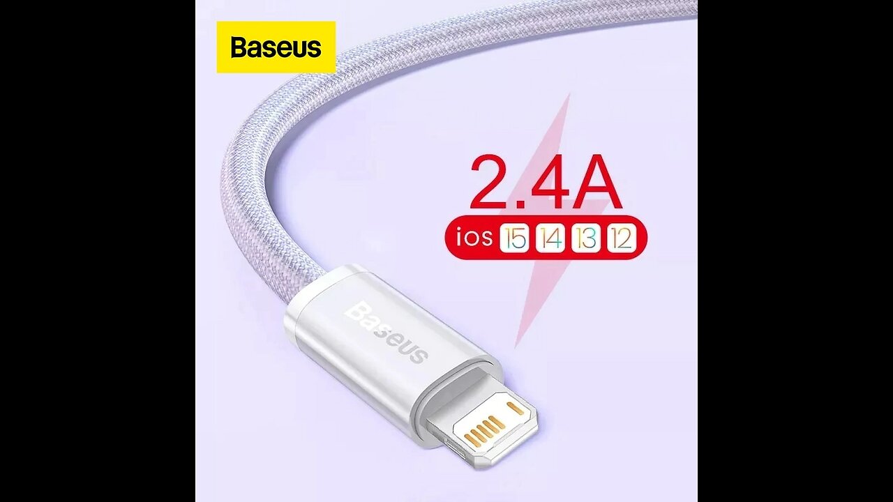 Cabo USB para iPhone Lightning 2.4A Baseus