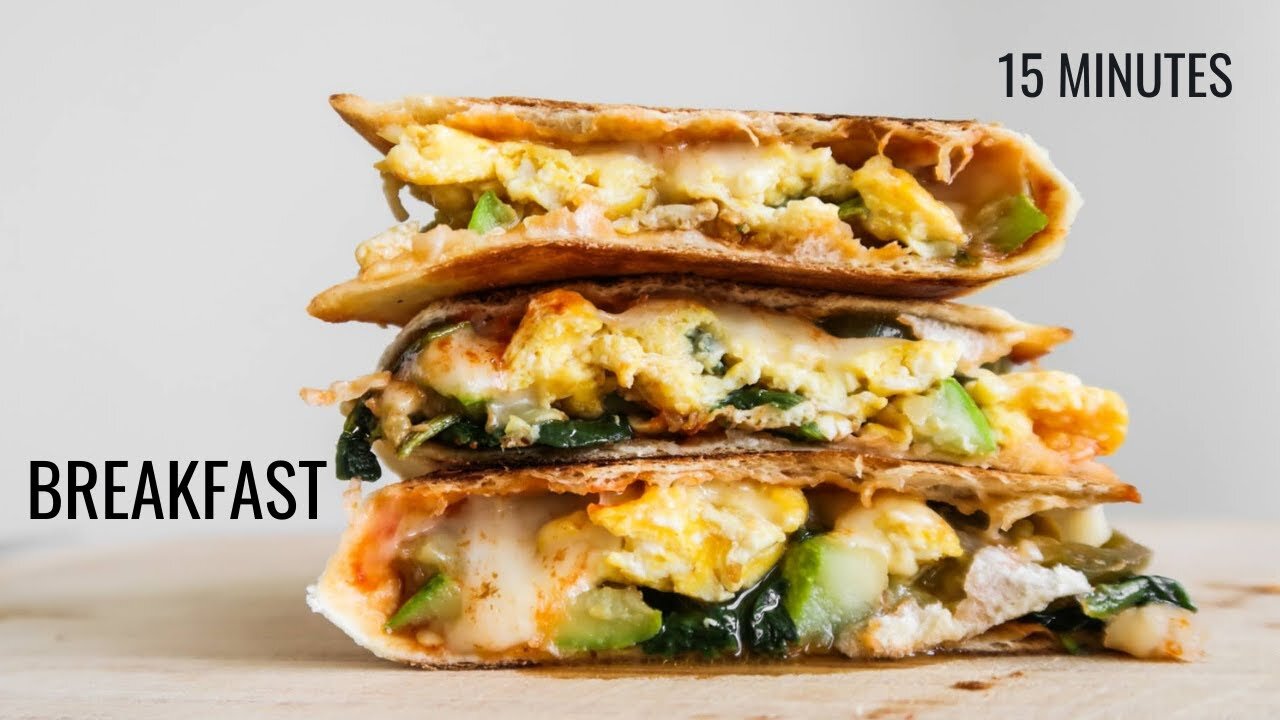 Healthy Breakfast Quesadilla | Easy Vegetarian Breakfast Recipe
