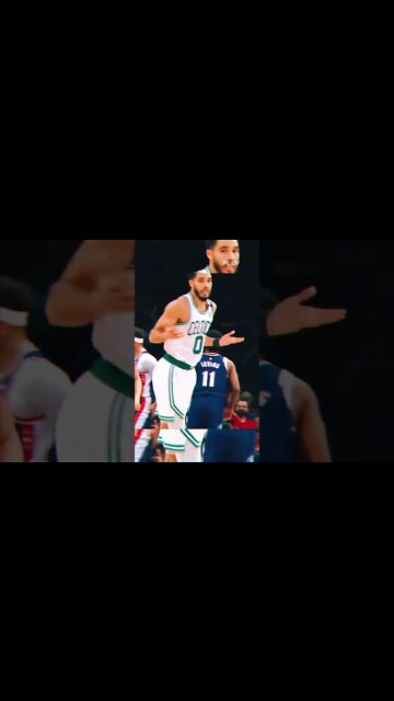 Jayson Tatum doing the MJ shrug Brooms Out