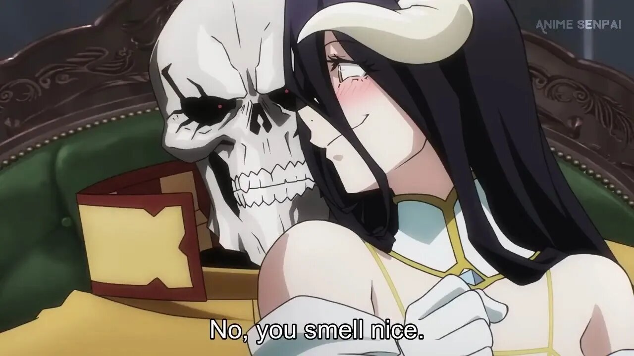 Albedo sat on Momonga's lap and seduced him | Overlord Season 4 Ep - 1