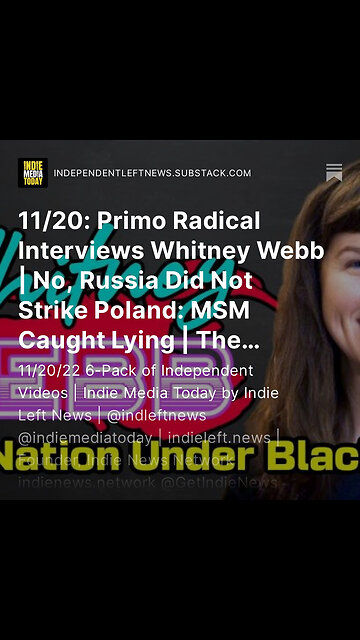 11/20: Primo Radical Interviews Whitney Webb | No, Russia Did Not Strike Poland: MSM Caught Lying +
