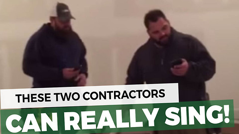 Two Burly Contractors Break Into Impromptu Christmas Song. Their Voices Gave Me Goosebumps