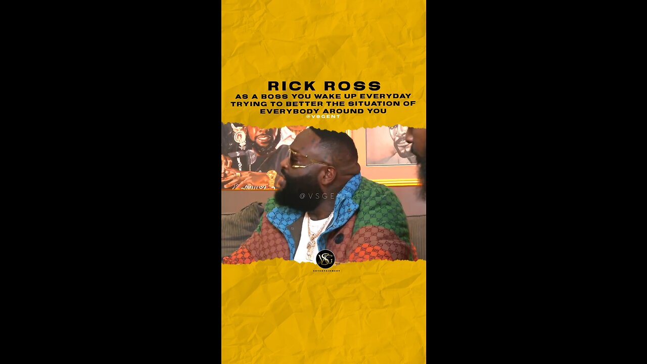 #rickross A boss u wake 🆙 everyday 2 better the situation of everybody around u.🎥 @85southshow