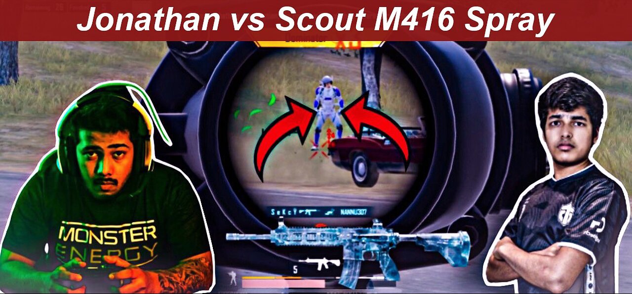 Jonathan Vs Scout Top 10 Best M416 Spray | Pubg Mobiles | Laser Spray