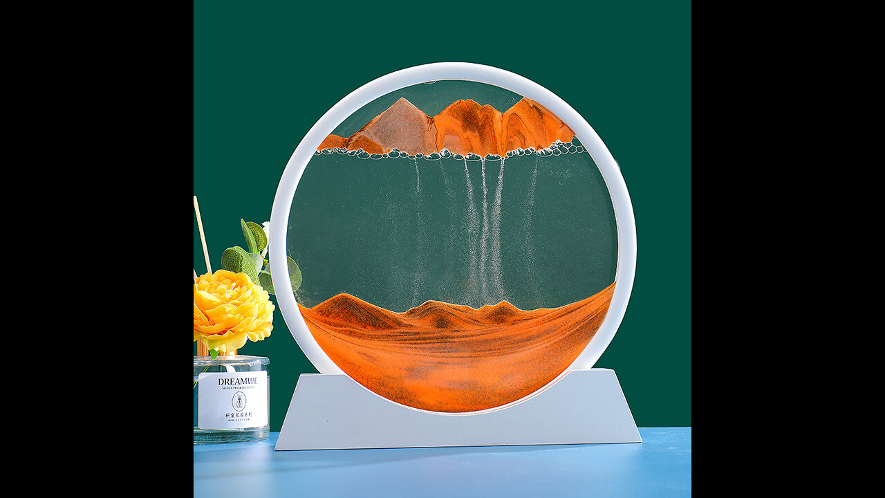 3D Moving Sand Art Picture Round Glass