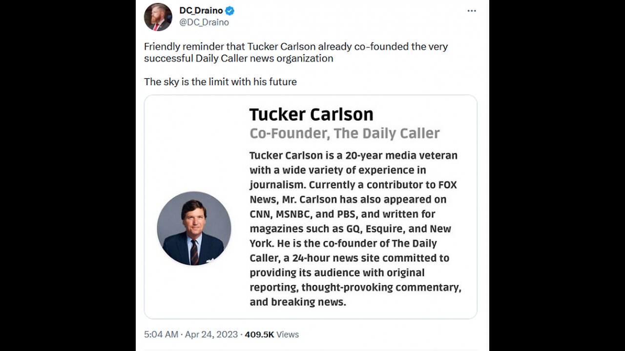 Proof That Tucker Carlson Is A Living Legend